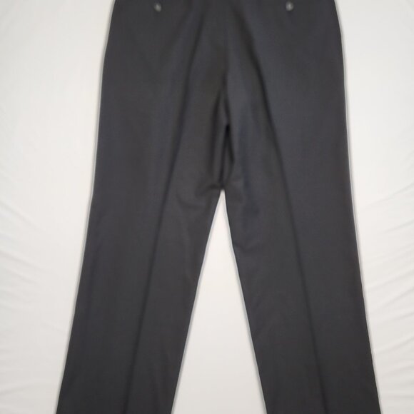 Cintas Mens Dress Pants 36 X 31  Wool Blend Washable Preppy Executive Black - Picture 8 of 14